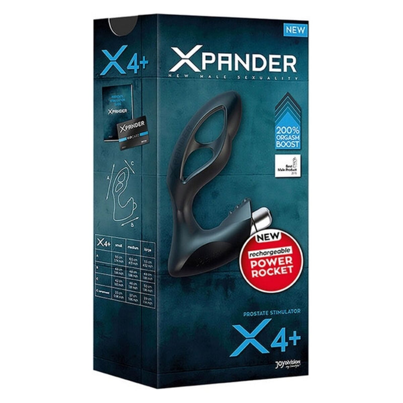 Xpander X4 Silicone Noir eesnäärme masseerija Joydivision X 4+ (9,5 cm) Must